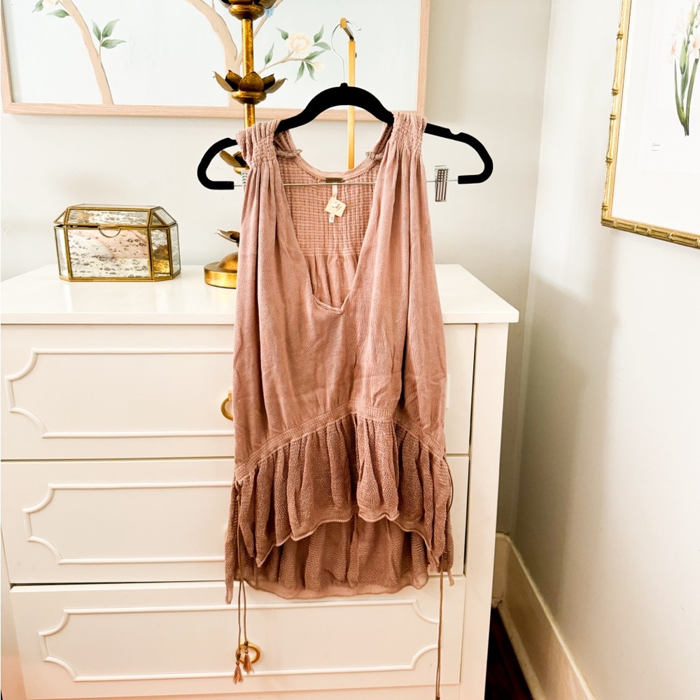 FREE PEOPLE MAUVE SWEATER TANK XS
